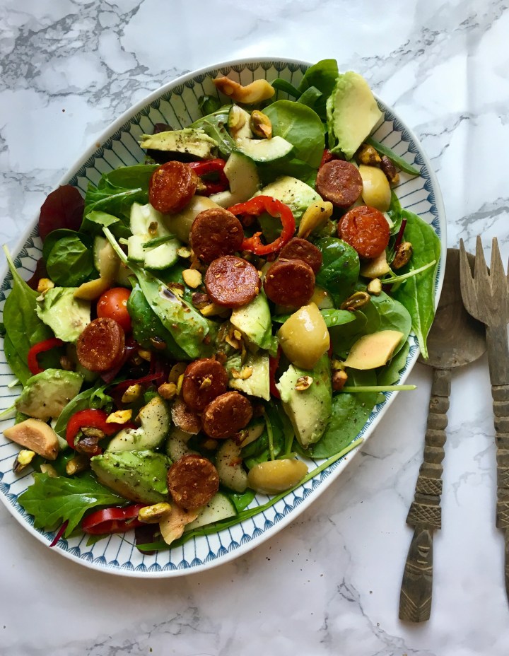 Chorizo-avokadosalaatti (Chorizo and avocado&nbsp;salad)