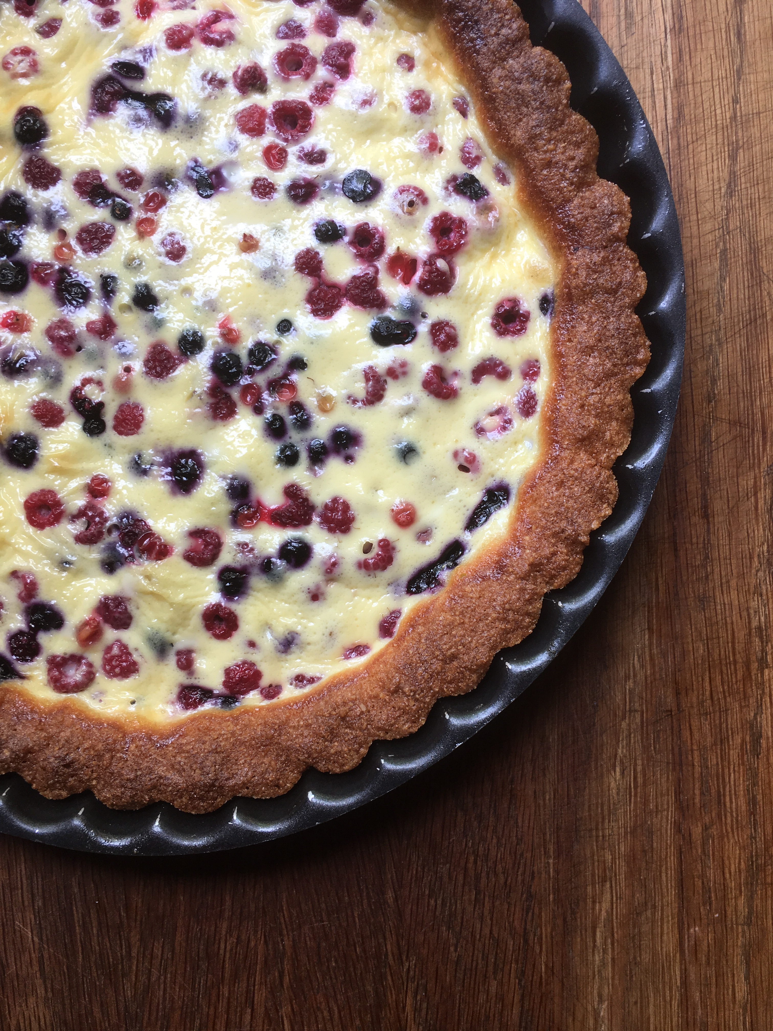 Ketomarjapiirakka (Keto Forest Berry Pie)