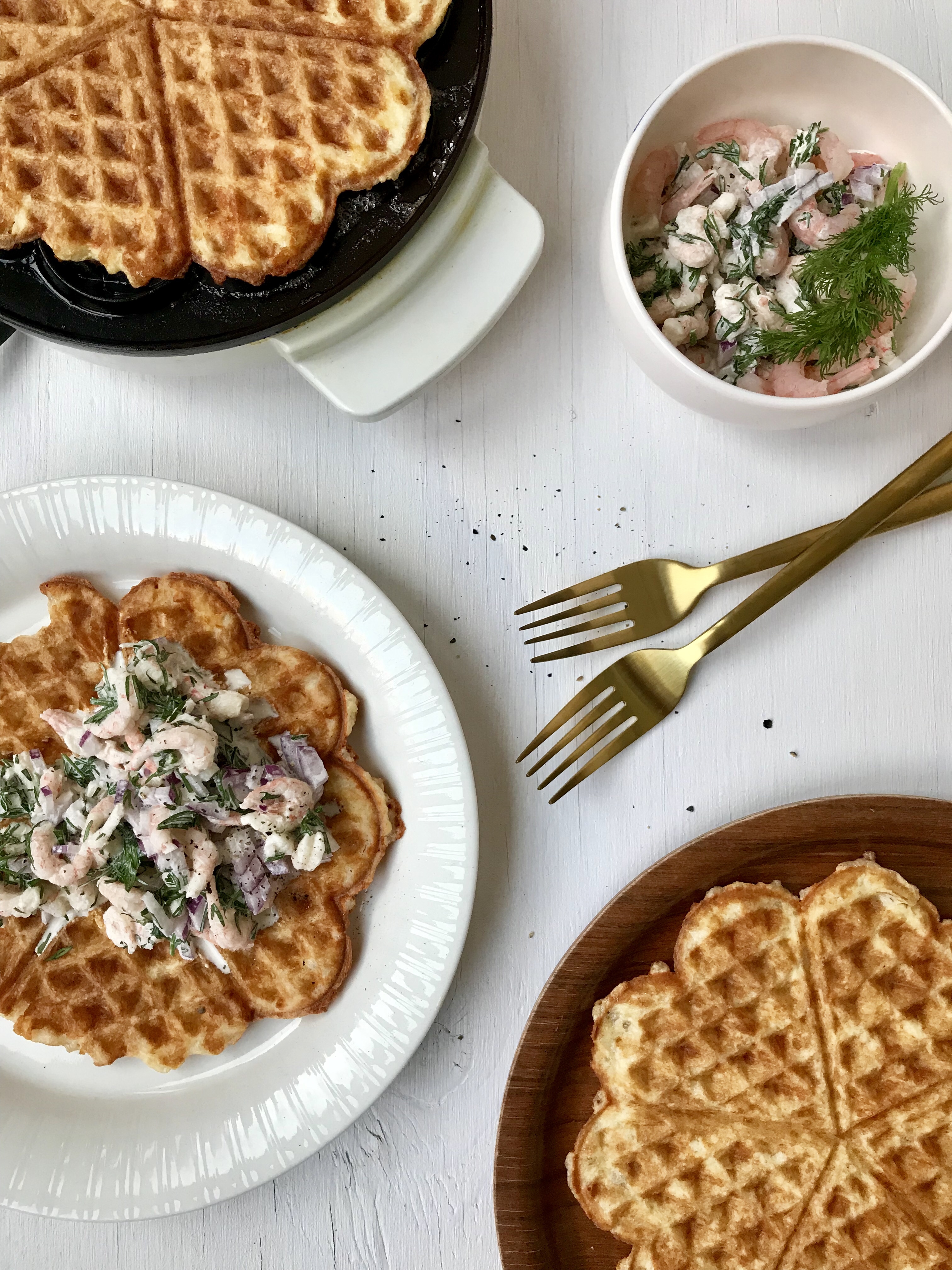 Suolaiset ketovohvelit